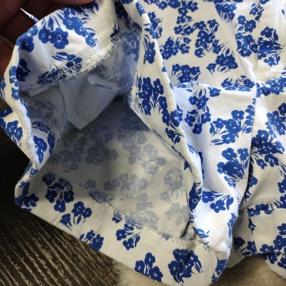 Gap Floral Shorts Women’s Size 6 White Blue Mid Rise Stretch Pockets - Picture 7 of 11